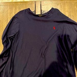Navy blue long sleeve men’s shirt